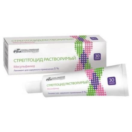СТРЕПТОЦИД линимент 5% туба 30 гр