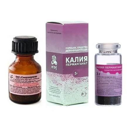 КАЛИЯ ПЕРМАНГАНАТ средство д/дезинфекции 3 гр
