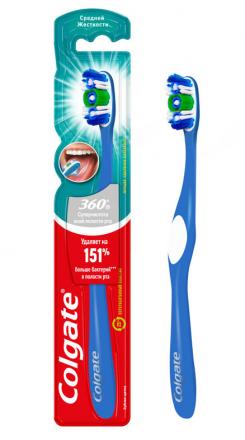 КОЛГЕЙТ 360 СУПЕР ЧИСТОТА ЗУБНАЯ ЩЕТКА средняя