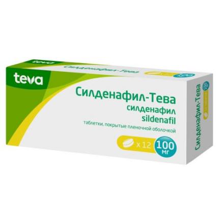 СИЛДЕНАФИЛ ТЕВА табл. п/о плен. 100 мг №12