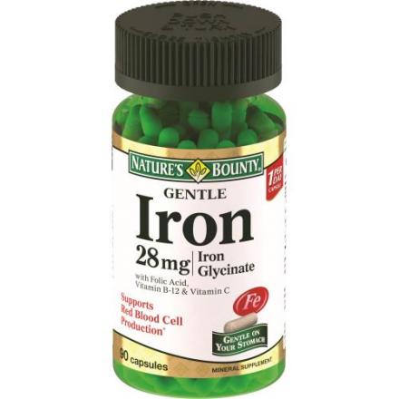 НЭЙЧЕС БАУНТИ (NATURE`S BOUNTY) ЛЕГКОДОСТУПНОЕ ЖЕЛЕЗО капс. №90