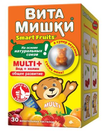 КИД-С ФОРМУЛА ВИТАМИШКИ МУЛЬТИПЛЮС пастилки №30
