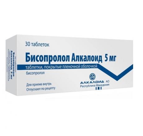 БИСОПРОЛОЛ АЛКАЛОИД табл. п/о плен. 5 мг №30