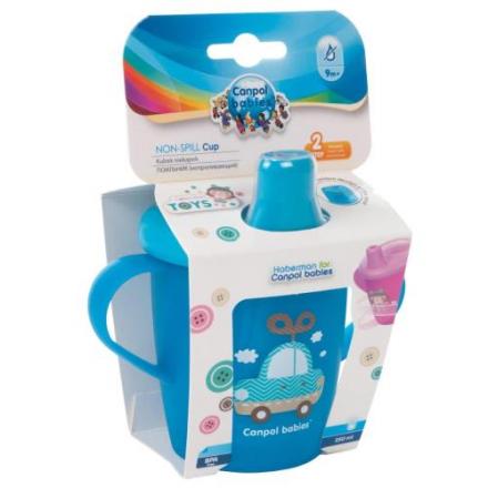 КАНПОЛ TOYS ПОИЛЬНИК-НЕПРОЛИВАЙКА 250 мл голубой