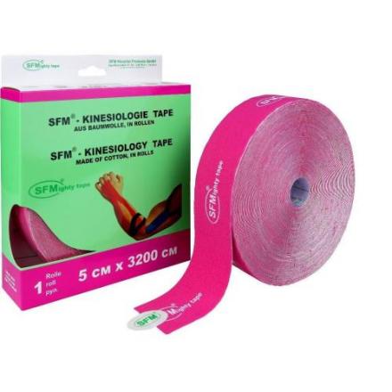ЛЕНТА КИНЕЗИОЛОГИЧЕСКАЯ SFM розовая 5см х 32м