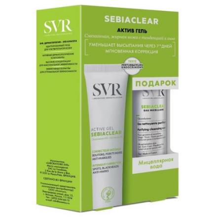 SVR SEBIACLEAR НАБОР (мицел. вода + гель д/лица)
