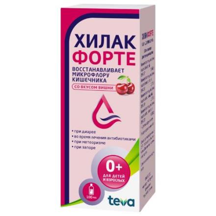 ХИЛАК ФОРТЕ вишня капли внутр. фл.- кап. 100 мл
