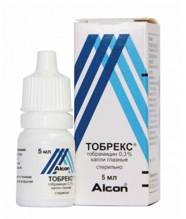ТОБРЕКС капли глазные 0,3% фл.- кап. 5 мл