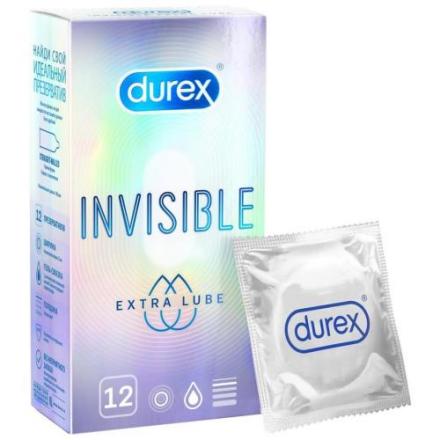 ПРЕЗЕРВАТИВЫ ДЮРЕКС INVISIBLE EXTRA LUBE №12