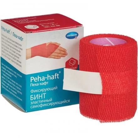 БИНТ ФИКСИРУЮЩИЙ PEHA-HAFT ХАРТМАНН красный 6см х 4м