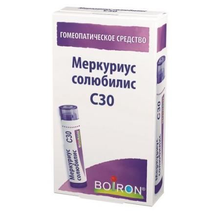 МЕРКУРИУС СОЛЮБИЛИС C30 гранулы гомеопатич. 4 гр