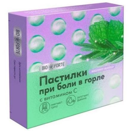 BIOFORTE пастилки эвкалипт и ментол №9