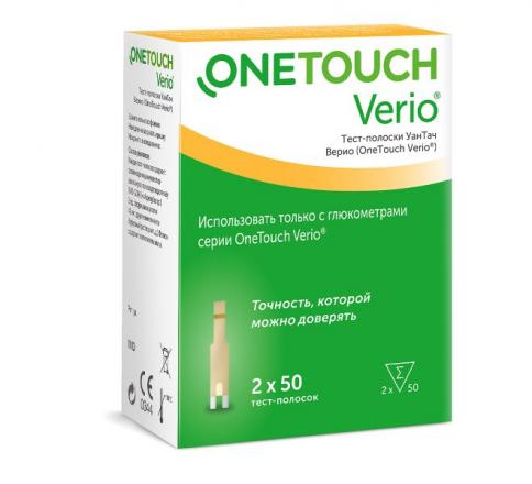 УАН ТАЧ ТЕСТ-ПОЛОСКИ ДЛЯ ГЛЮКОМЕТРА VERIO №100