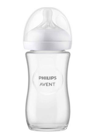 АВЕНТ NATURAL RESPONSE БУТЫЛОЧКА (СТЕКЛО) 240 мл scy 933/01 с силик. соской 1 мес.