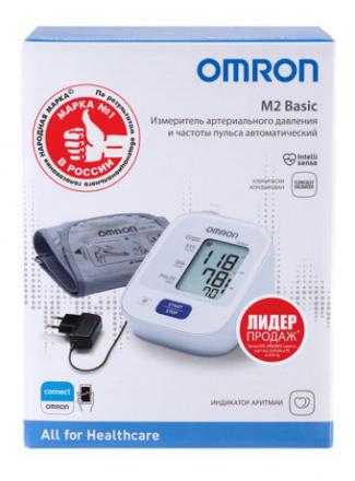 ОМРОН (OMRON) ПРИБОР (ТОНОМЕТР) ИЗМ. АРТ. ДАВЛЕНИЯ АВТОМАТ + АДАПТЕР M2 BASIC (HEM-7121-ARU)