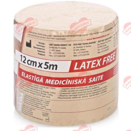 БИНТ ЭЛАСТИЧНЫЙ ЛАУМА 12см х 1,5м