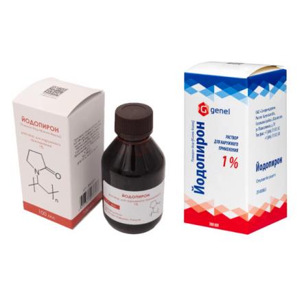 ЙОДОПИРОН р-р наруж. 1% фл. 100 мл