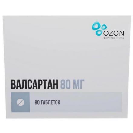 ВАЛСАРТАН ОЗОН табл. п/о плен. 80 мг №90