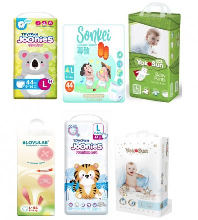 ПОДГУЗНИКИ -ТРУСИКИ ДЕТСКИЕ 9-14 кг №44
