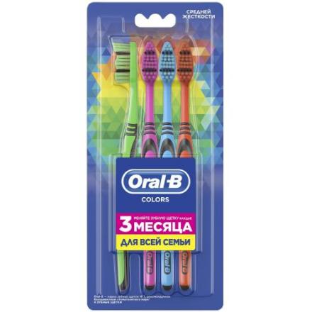 ОРАЛ-БИ (ORAL-B) COLORS ЗУБНАЯ ЩЕТКА средняя №4
