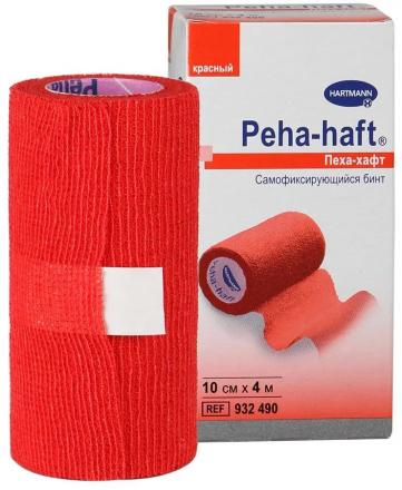 БИНТ ФИКСИРУЮЩИЙ PEHA-HAFT ХАРТМАНН красный 10см х 4м