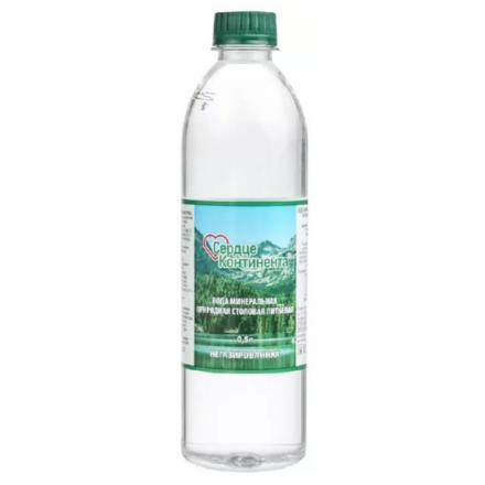 СЕРДЦЕ КОНТИНЕНТА ВОДА МИНЕРАЛЬНАЯ НЕГАЗИРОВАННАЯ пэт 0,5 л