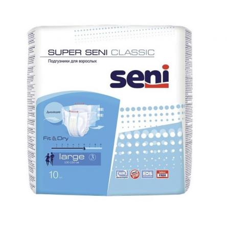 СЕНИ ПОДГУЗНИКИ ДЛЯ ВЗРОСЛЫХ SUPER КЛАССИК L №10