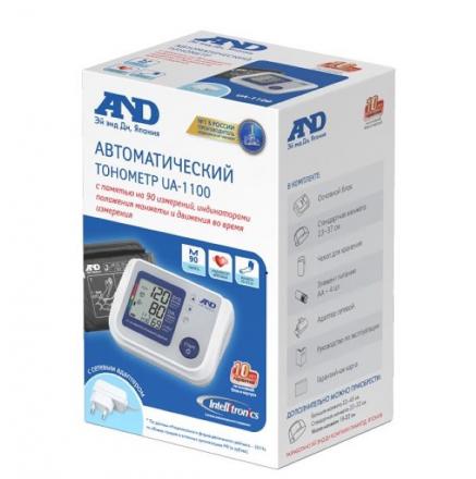 ЭЙ ЭНД ДИ (AND) ПРИБОР (ТОНОМЕТР) ИЗМ. АРТ. ДАВЛЕНИЯ АВТОМАТ + АДАПТЕР И УНИВЕРСАЛЬНАЯ МАНЖЕТА UA-1100