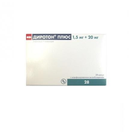 ДИРОТОН ПЛЮС капс. с модиф. высв. 1,5+20 мг №28