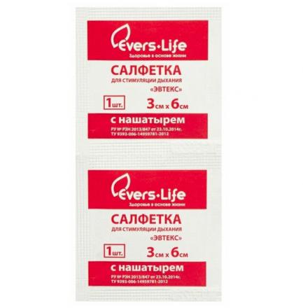 САЛФЕТКА Д/СТИМУЛЯЦИИ ДЫХАНИЯ 3см х 6см №1