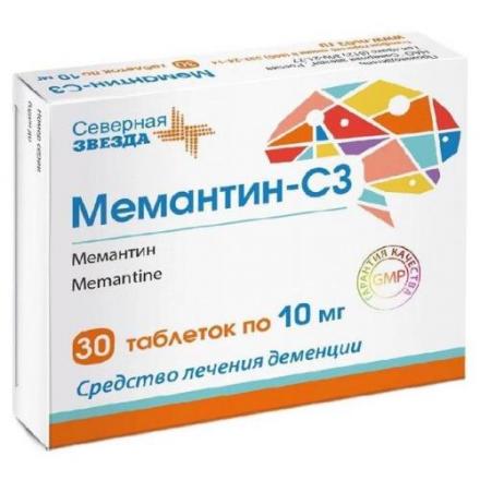МЕМАНТИН СЗ табл. п/о плен. 10 мг №30