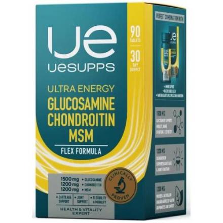 UESUPPS УЛЬТРА ЭНЕРДЖИ ГЛЮКОЗАМИН ХОНДРОИТИН МСМ ФЛЕКС ФОРМУЛА табл. №90