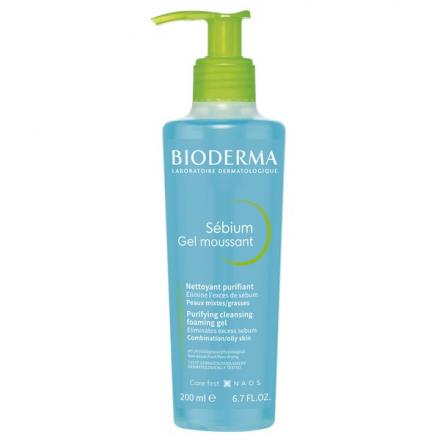БИОДЕРМА (BIODERMA) СЕБИУМ ГЕЛЬ-МУСС ДЛЯ УМЫВАНИЯ 200 мл с помпой