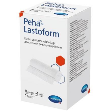 БИНТ ФИКСИРУЮЩИЙ PEHA-LASTOFORM ХАРТМАНН 8см х 4м