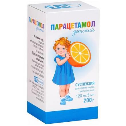 ПАРАЦЕТАМОЛ ФАРМСТАНДАРТ апельсин сусп. внутр. 2,4% фл. 200 мл