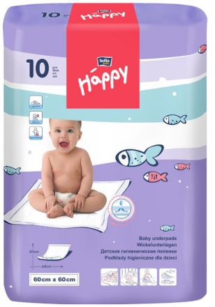 БЕЛЛА ХЕППИ ПЕЛЕНКИ ВПИТЫВАЮЩИЕ ДЕТСКИЕ 60см х 60см №10