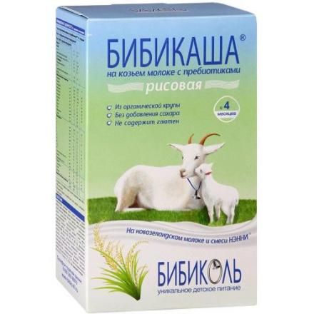 БИБИКАША КАША НА КОЗЬЕМ МОЛОКЕ рисовая 200 гр
