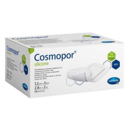 ПОВЯЗКА САМОКЛЕЮЩАЯСЯ СТЕРИЛЬНАЯ ХАРТМАНН COSMOPOR SILICONE 5см х 7,2см №50