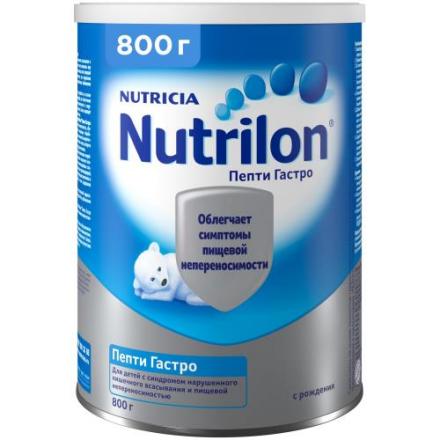 НУТРИЛАК ПЕПТИ ГАСТРО СМЕСЬ СУХАЯ БЕЗЛАКТОЗНАЯ 800 гр