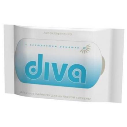 ДИВА САЛФЕТКИ ВЛАЖНЫЕ Д/ИНТИМ. ГИГИЕНЫ ромашка №20