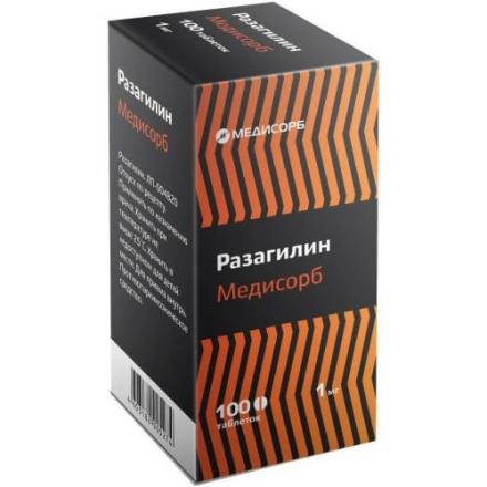 РАЗАГИЛИН МЕДИСОРБ табл. 1 мг №100