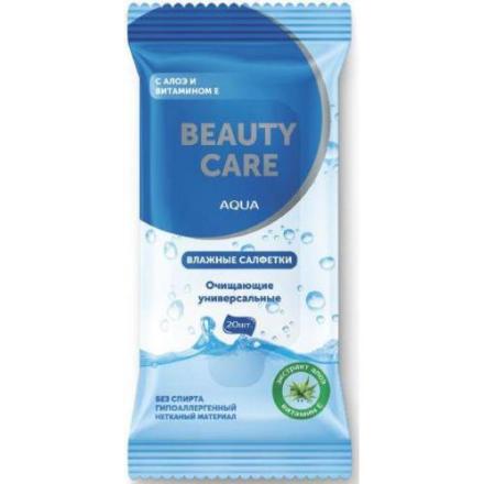 БЬЮТИ КАРЕ САЛФЕТКИ ВЛАЖНЫЕ алоэ/вит. Е №20