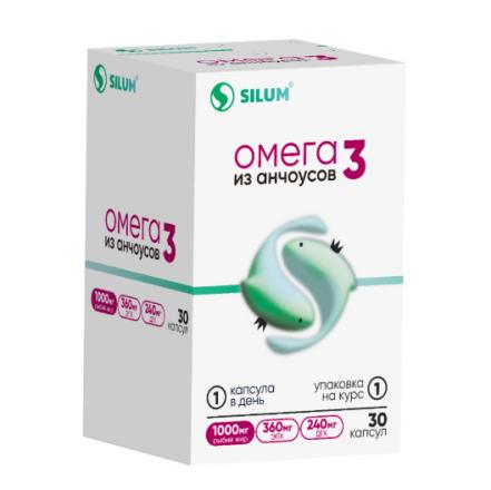 ОМЕГА 3 РЫБИЙ ЖИР ИЗ АНЧОУСОВ ВИТ ЭНД МИН капс. №30