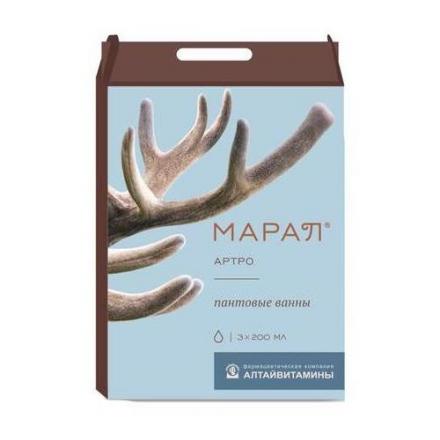 МАРАЛ АРТРО ВАННЫ ПАНТОВЫЕ СРЕДСТВО ДЛЯ ВАНН 200 мл №3