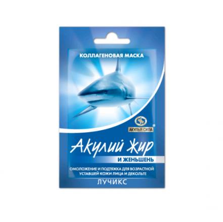 АКУЛИЙ ЖИР КОЛЛАГЕН МАСКА ДЛЯ ЛИЦА 10 мл женьшень