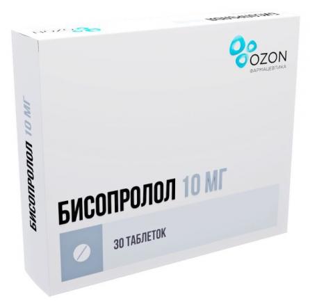 БИСОПРОЛОЛ ОЗОН табл. п/о плен. 10 мг №30