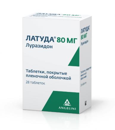 ЛАТУДА табл. п/о плен. 80 мг №28