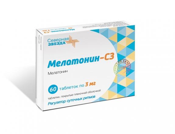 МЕЛАТОНИН СЗ табл. п/о плен. 3 мг №60