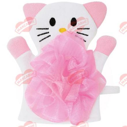 ЛАББИ ИГРУШКА ДЛЯ ВАНН С МОЧАЛКОЙ 15178 кошечка