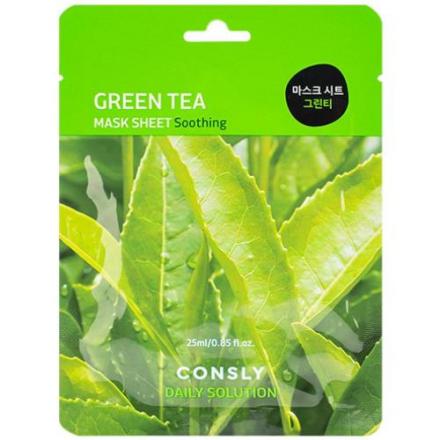 CONSLY МАСКА ТКАНЕВАЯ ДЛЯ ЛИЦА 25 мл экстракт зел. чая